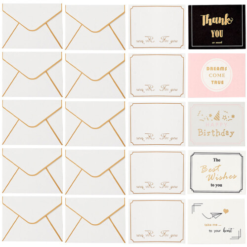 20 Conjuntos De Cartões De Saudação Com Envelopes,