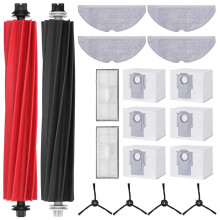 Sada příslušenství pro Roborock S8 Pro Ultra, 6* prachových sáčků, 1* hlavní válec, 4* boční kartáče, 2* filtry, 4* mopovací hadříky