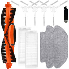 Příslušenství Liveryde Náhradní díly pro Xiaomi Mi Robot Vacuum-Mop 2S / Mop Pro / STYJ02YM / Xiaomi Robot Vacuum S12, 1 hlavní kartáč, 4 bo