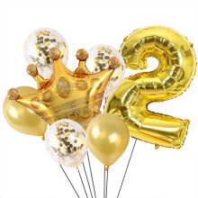 Globos reutilizables de corona dorada, elegantes decoraciones para fiestas, materiales de alta calidad, fácil inflado, versátiles para diversas
