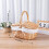 Picnic Basket Hand Woven Single Handle Large Capacity Backyard Gatherings 4