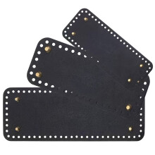 Leather Bottom Bag Crochet with Holes Crochet Bag-Colour 6