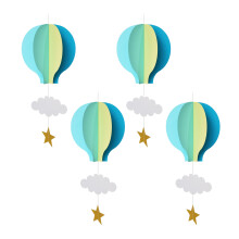 Paper Craft Pendant Hot Air Balloon Hanging Ornament for