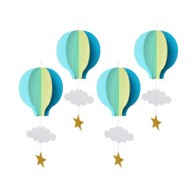Pendentif en papier ballon Ă Air chaud 3D, ornement suspendu