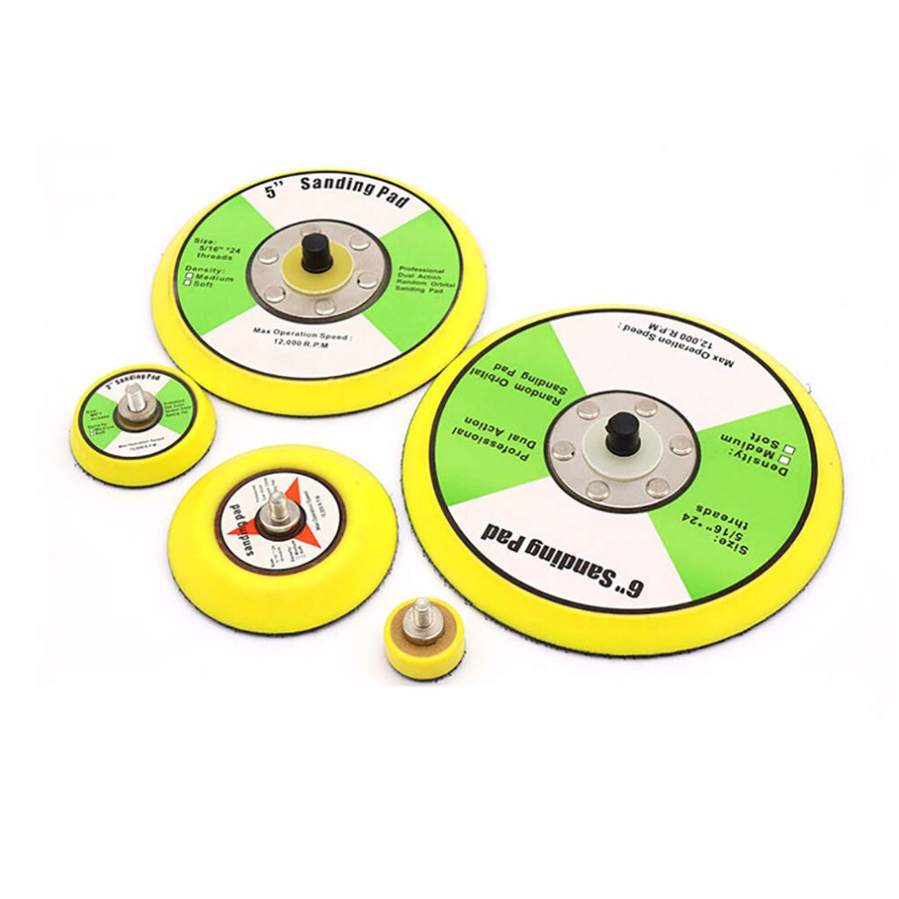 Sanding Disc Backing Pad 5 Inch 125Mm M8 Thread Hook & Loop For Orbital Air Sander Pack Of 1 9067246101091