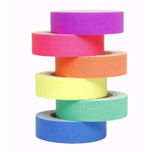 Bandă adezivă neon - 6 bucăți bandă adezivă fluorescentă UV cu lumină neagră - bandă fluorescentă Gaffer neon - pentru b