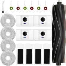 Set de 20 de accesorii pentru aspiratoarele robotizate Ecovacs Deebot T20 Omni / T20e Omni: 1 perie principală din cauciuc, 4 sac