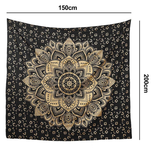Ταπισερί Μάνταλα με εκτύπωση Boho, ταπετσαρία τοίχου σε φωτεινά χρώματα, 1