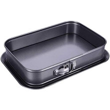 Rektangulær bageform, springform, firkantet kageform, cheesecake bageform, tiramisuform, non-stick, skærefast, firkantet kageform