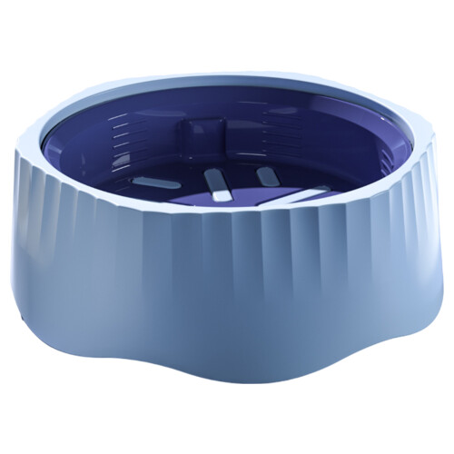 Unique Detachable Dish Cats Bowl Slows Down Feeding for-Blue