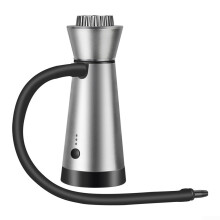 Smoke Machine for BBQ and Cocktails Handheld Smoke Gun, 4 Flavor Wood Chips, Aluminum Alloy, 3Speed, FoodGrade, Silver
