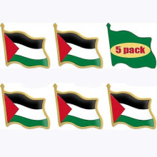 (5 ks) Palestinská vlajka Pin Palestina Národní smaltovaná brož Country Suvenýr Oblek Osobnost Kovový odznak Šperky Doplňky