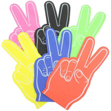 6 buc degete din spumă pentru mâini, aclamații, colorate, majorete, spumă, degete, recuzită, aclamații, degete