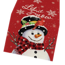 Table Cloth Christmas Santa Snowman Reindeer Table-Pine Snowman