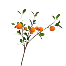 Arranjo decorativo de frutas, galhos artificiais de laranja, simulação realista de tangerina com folhas verdes, para eventos internos e externos,