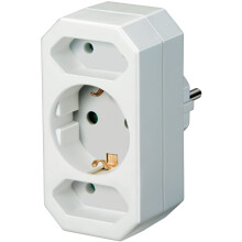 Brennenstuhl 1508050 adapterstik, Euro 2 + jordkontakt 1 10 x 20 x 20 cm