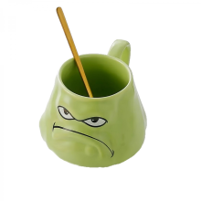 3D keramický hrnek na kávu, kreativní umělecký hrnek na mléko, zábavný hrnek s víčkem, vhodný do domácnosti, kanceláře a školy