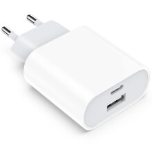 USB C-oplader, 20 W 2-ports USB C-strømforsyningsadapter, kompatibel med iPhone 16/16 Pro/16 Pro Max/16 Plus/15 14 13 12 11 Pro Max XX