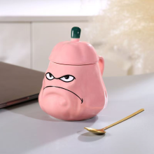 3D keramický hrnek na kávu, kreativní umělecký hrnek na mléko, zábavný hrnek s víčkem, vhodný do domácnosti, kanceláře a školy