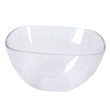 Acrylic Dessert Bowl Medium Square Serving Bowl, Lightweight MultiUse for Fruit Yogurt Ice Cream, Kitchenware for Home