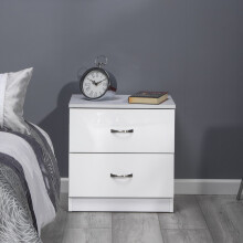 (White, 2 Draw) Chiswick Chest of Drawers Bedside Drawer Cabinets