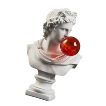Sculpture de bulles en résine, artisanat artisanal, buste de-LA