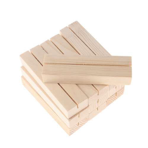 Pack Tischschildhalter Grußkartenpräsentation Holz Memo