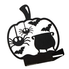 Porte-bougies chauffe-plat en fer creux pour Halloween,-C