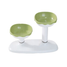 Bol à mangeoires lentes pour animaux de compagnie, double-Vert
