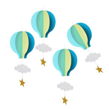 3D heteluchtballon hangende papieren hanger voor