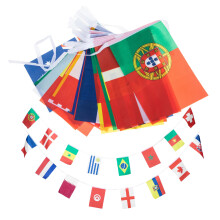5Stk Polyester Flagge Wimpelkette 32 Länder