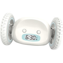 Revolutionary Wake-up Companion, Analog Alarm Clock with Vibrating Option for Heavy Sleepers, Sonic Boom Sound Effect, Gold