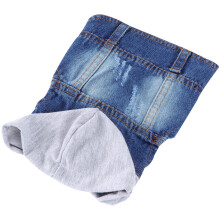 2Stück Pet Cowboy Denim Mit Gestrickter Mütze S