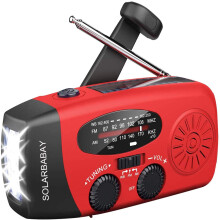 Portable Radio & Emergency Flashlight, Rechargeable Ways With Solar Charging And Hand Crank For Continuous Power Supply, Survival Kit Ready With N