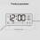 Horloge numérique silencieuse avec éclairage nocturne-Noir 4