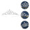Set Aus 2 Deko Hochzeit Braut Tiara 10