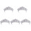 5Stück Glitzernde Tiara Für Braut Hochzeit 4