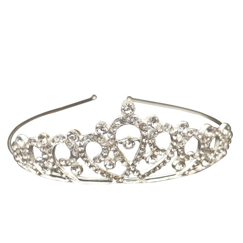 2St Glitzernde Haarreif Tiara Für Silber