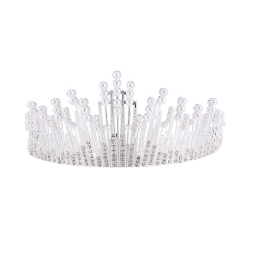 2Stk Barock Tiara Perlen Haarschmuck