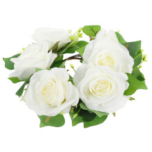 3Stk Kerzenring Aus Seidenrose Für -Party-