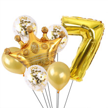 Set de baloane aurii La mulți ani, baloane coroană aurie, accesorii decorative pentru prințese, folie statică pentru confetti, versatilă pentru
