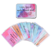Mini Gratitude Note Cards Inspirational Kindness Encouragement Quote Cards With Storage Box Unique Designed Durable PVC Card Sleeves Perfect For Gifti
