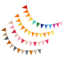 12 Sets Felt Flagge Banner Geburtstagsdeko