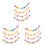 12 Sets Felt Flagge Banner Geburtstagsdeko 2