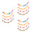 12 Sets Felt Flagge Banner Geburtstagsdeko 6