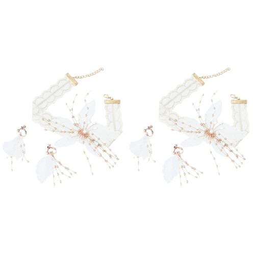 2 De Aretes Y Collar De Para Y 1