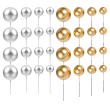 Mini Ball Cupcake Toppers, 120 , Runde Kuchendekorationen