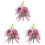 3 Simulierte Blumen Brosche Für Und 2