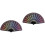 2 Pcs Delicate Peacocks Tail Design Folding Craft Fan 4