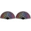 2 Pcs Delicate Peacocks Tail Design Folding Craft Fan 2